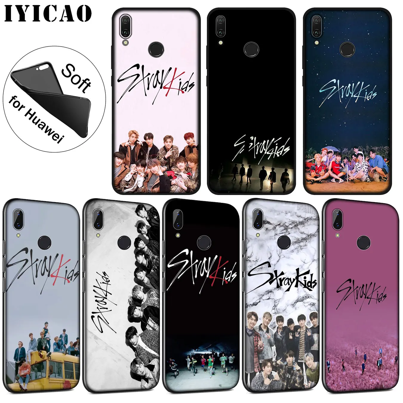 Мягкий силиконовый чехол для телефона IYICAO Stray Kids kpop Huawei P30 P20 Pro P10 P9 P8 Lite Mini 2017 2016 2015 P