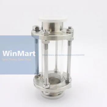 

32mm 304 Stainless Steel Sanitary Fitting 1.5" Tri Clamp type Flow Sight Glass For Homebrew Diary Product