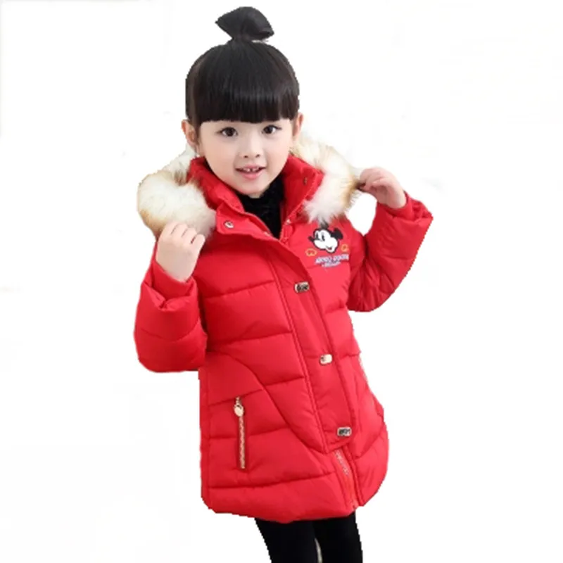 2016 New Fashion Children Winter Jacket Coat Minnie Mouse Cotton Jacket For Girl Thick Casual Children