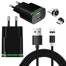 Zte лезвие V9 V7 A7 A6 A5 A3 быстрое зарядное устройство светодиодный магнитный Micro-USB кабель для зарядного устройства для samsung galaxy A10 M10 J4 J6 J8 A6 A7