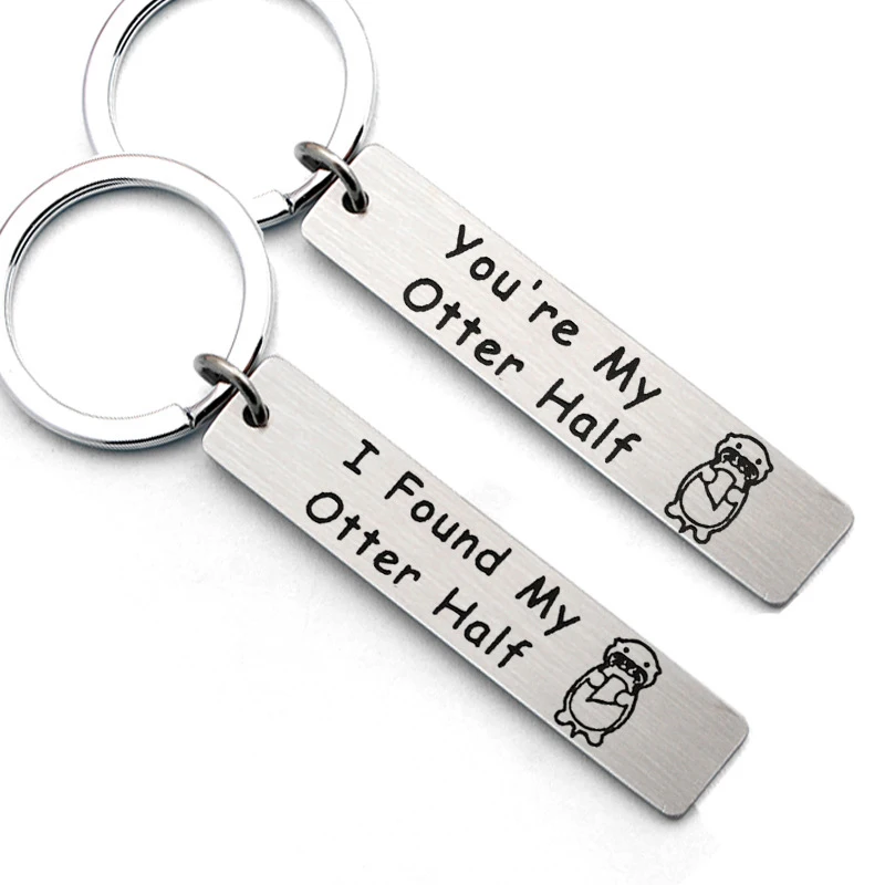 Парный брелок Lovers I Find/You'm My Otter Half Key Ring Для парня девушки брелок подарки ювелирные изделия