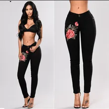 Популярная глобальная Мода индивидуальная вышивка украшенные кисточкой Высокая талия Досуг сексуальные женские джинсы