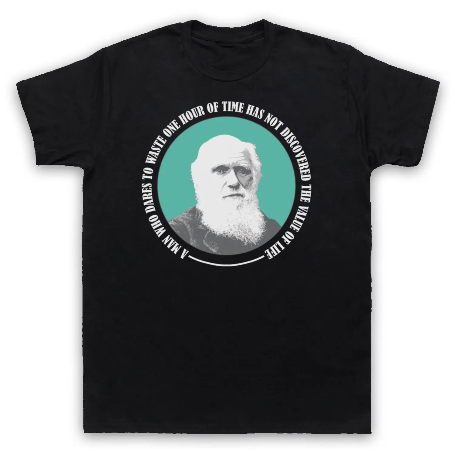 

Humorous The Value Of Life - Charles Darwin Funny Slogan Science T-shirt Men's Summer & Fall Short Sleeve Tees