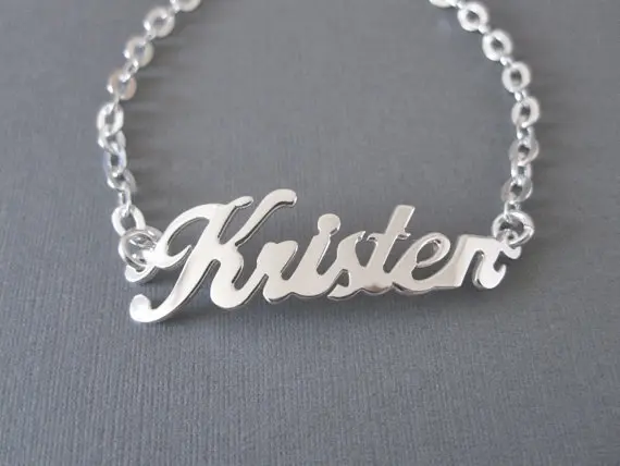 925 стерлингового серебра именной браслет на заказ персонализированное Имя ювелирные изделия