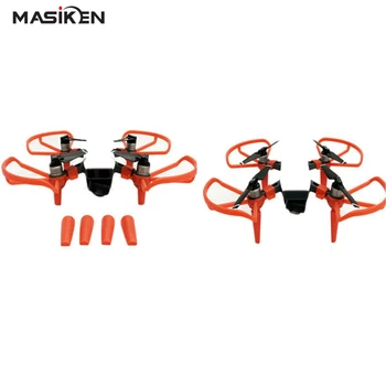 

MASiKEN For DJI SPARK Drone RC Propellers Guards Protection+Extend Landing Legs Gear Kit Integrated design+sponge pad