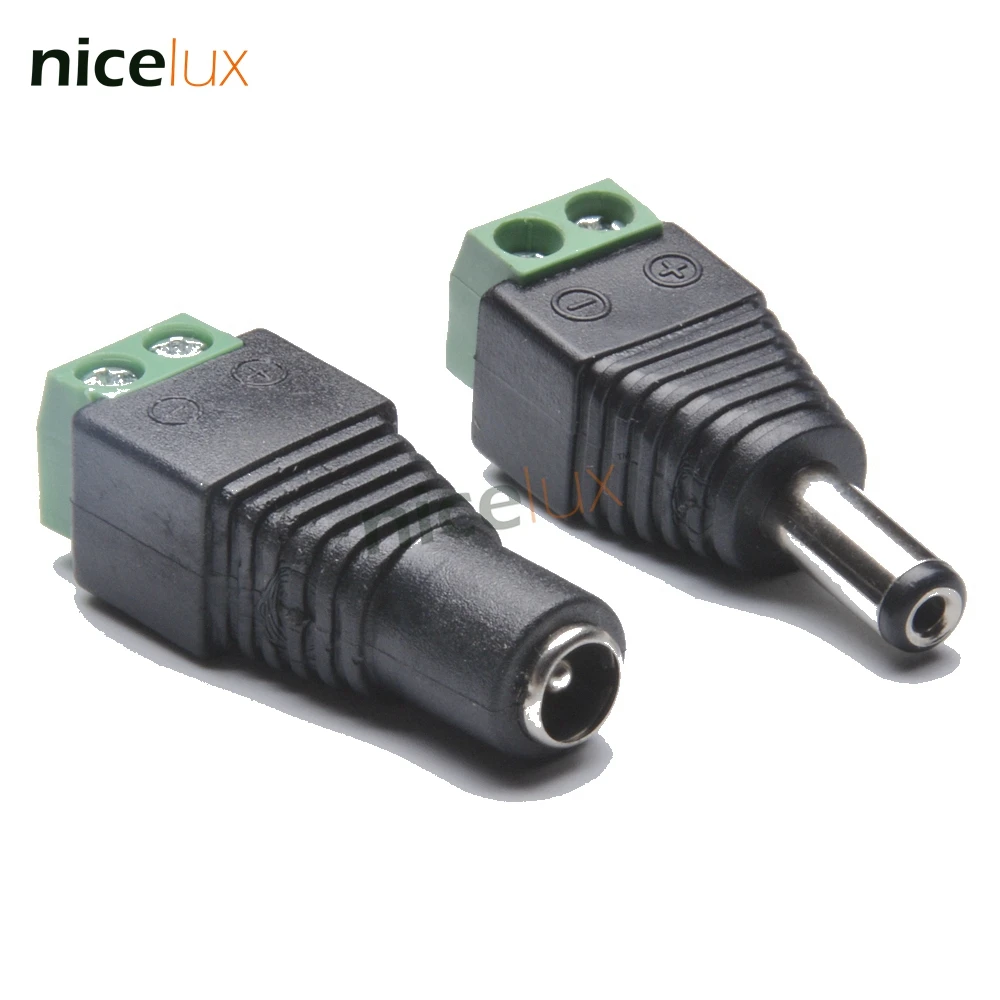 5 pairs Female Male DC Power Jack Connector Crimp Terminal Blocks Plug