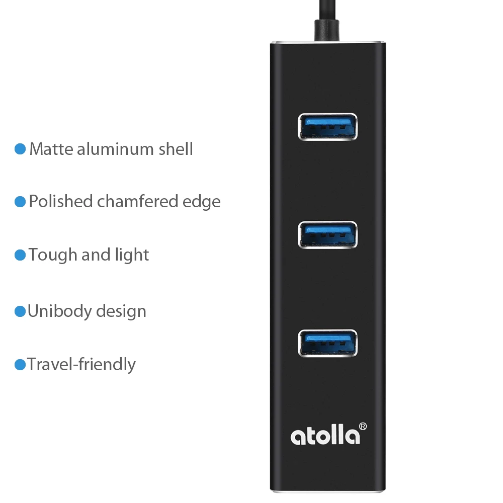 Atolla 3 Порты и разъёмы USB концентратор 3,0 USB разветвитель с RJ45 Gigabit Ethernet USB к Ethernet адаптеру для MacBook Air/Pro/поверхность/ПК/ноутбук