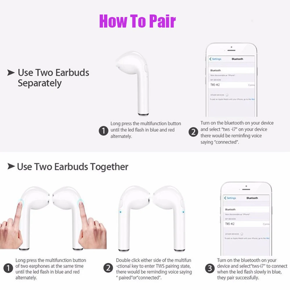 I7s Tws AP2 мини беспроводные наушники стерео вкладыши Bluetooth гарнитура наушники для iphone