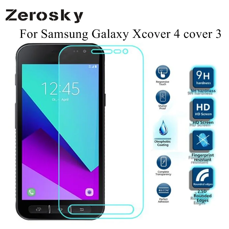 2 ชิ้น/ล็อตสำหรับ Samsung Xcover4 G390F 5.0 "กระจกนิรภัย 9H 2.5D