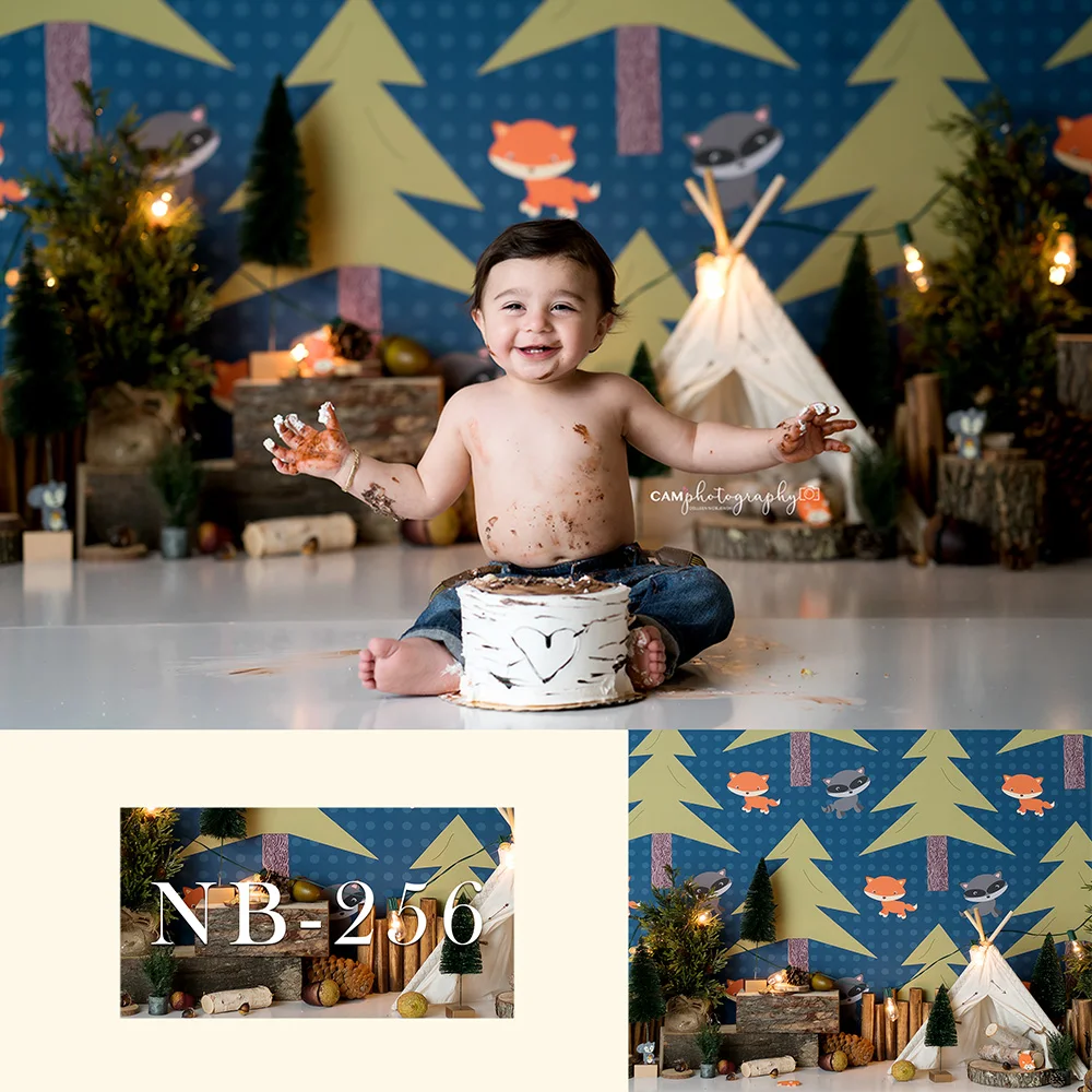 

NeoBack Newborn Photography Backdrop Baby Shower Background for Photo Studio Forest Birthday Party Banner