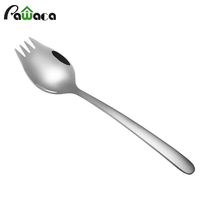 

1PC Multi-function Stainless Steel Noodles Salad Spoon Fork Dinner Fork Soup spoon Dessert Snack Fruit Fork Cutlery Tableware