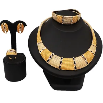 

wedding jewelry gold jewelry SETS wholesale fashion jewelry sets african women necklace bracelet