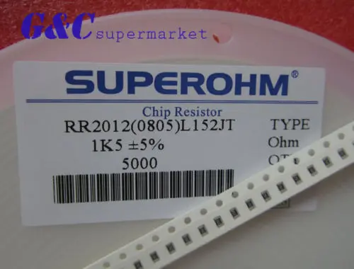 

200PCS Resistor 1.5k Ohm 1k5 Ohm 0805 SMD RoHS NEW GOOD QUALITY