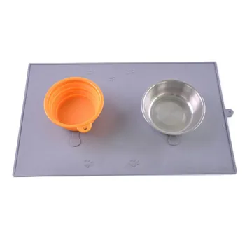 

Pet Dogs Beds Feeding Mat Pad Supplies Anti-Slip Floor Mats Suction Cups Premium Silicone Non Slip Food Mat For Small Dog Cat