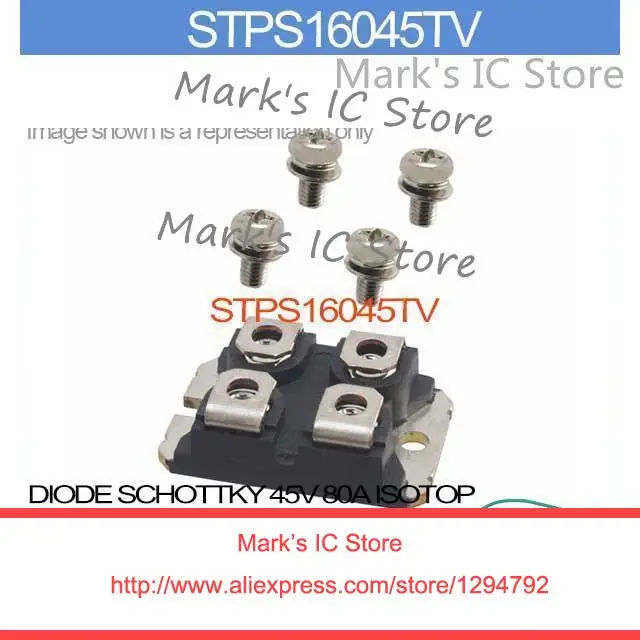 Stps16045tv Dioda Schottky 45 V 80A ISOTOP STPS16045 16045 STPS160 16045 T STPS16 16045TV 