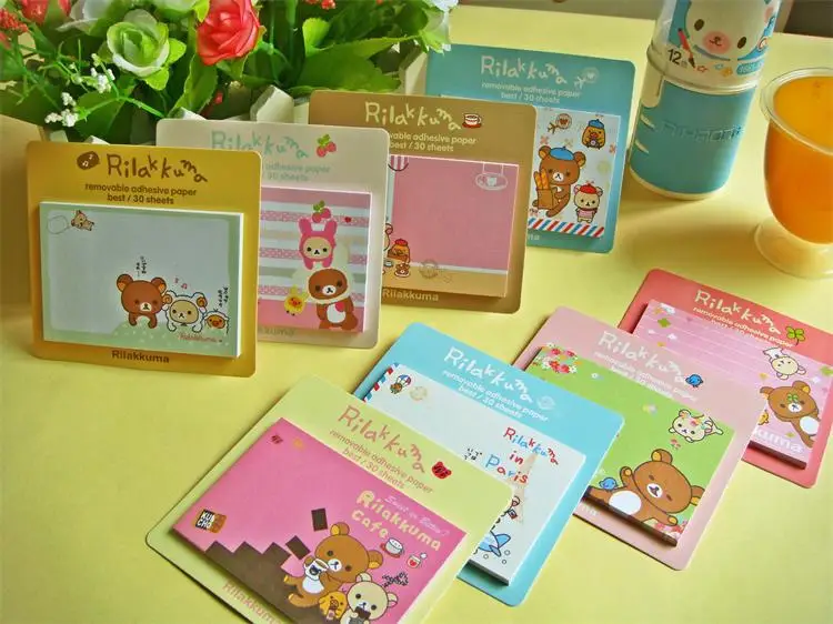 

5pcs/lot kawaii Cartoon 30pages Animal Sticky Notes Creative Post Notepad Filofax Memo Pads Office Supplies School Stationery