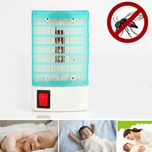 Mini Mosquito Fly Bug Insect Trap Zapper LED Electric Killer Night Lamp US Plug