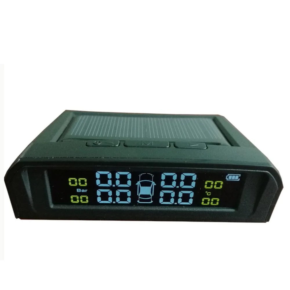 Tp-s1i Tpms Tire Pressure Monitor System Wireless Solar-powered Display 4 Internal Sensors