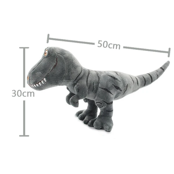 Динозавр плюшевые игрушки хобби тираннозавр рекс/Трицератопс Рекс плюшевые куклы и мягкие игрушки для детей фаршированные Рождественский подарок - Цвет: 50cm grey