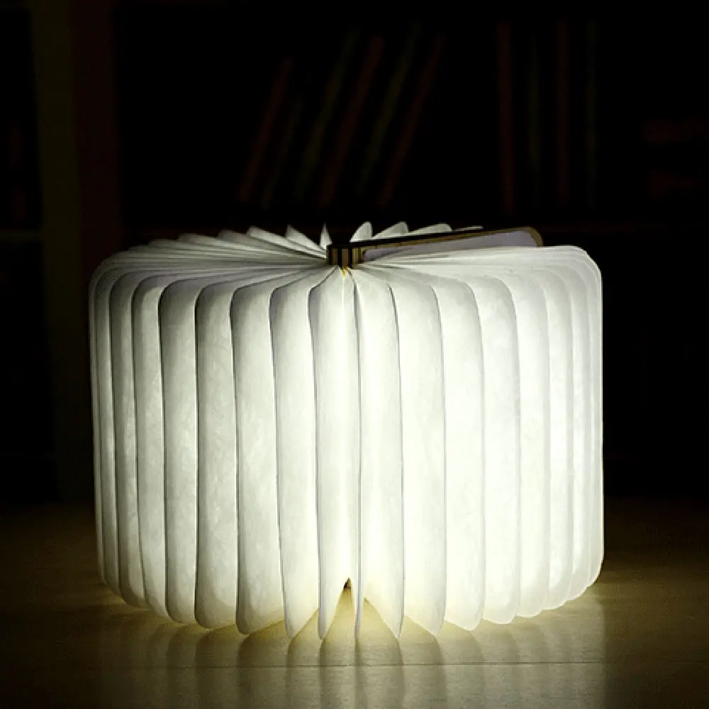 Складная деревянная лампа в форме книги Usb зарядка магнитный складной