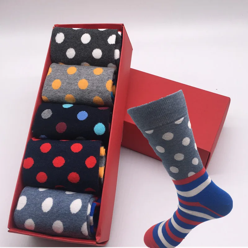 

5 pair Men's Combed Cotton Socks Funny Pattern Corn Space Man Hot Dog Watermelon Novelty Socks Casual Crew Socks No gift box