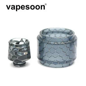 

vapesoon replacement pyrex snake glass tube with drip tip for Uwell Crown 4 Tank Vape Atomizer 6ml capacity