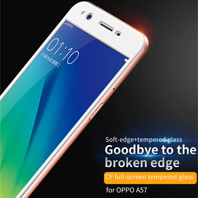 Закаленное стекло Wolfsay с полным покрытием для Oppo A77 F1S A59 A39 A57 A37 протектор экрана