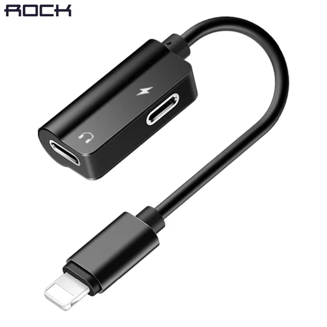 ROCK Audio Cable for iPhone 7/8/X Splitter cable,Charger