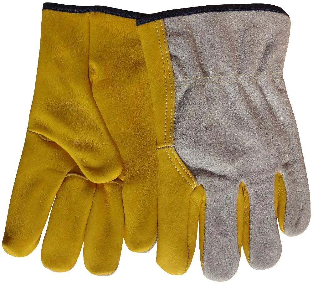 Теплые зимние кожаные водительские перчатки Делюкс анти-холодные кожаные рабочие перчатки