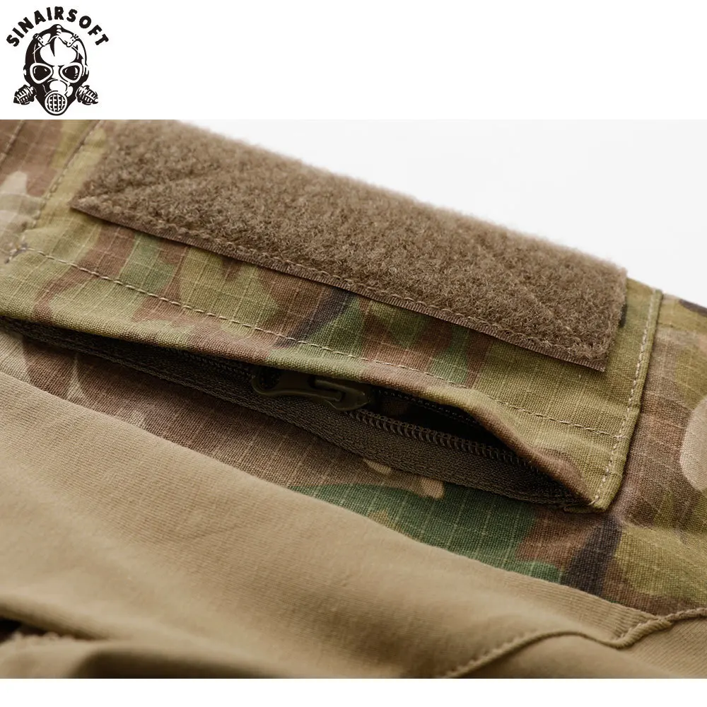 Футболка SINAIRSOFT мужская с коротким рукавом тактическая камуфляжная хлопковая