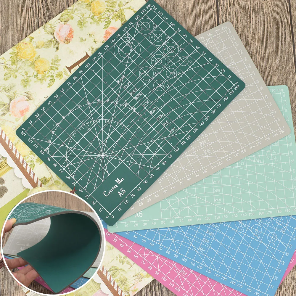 

3MM A5 PVC Cutting Mats Pad Embossing Board for Die-Cut Machines DIY Handmade Fabric Leather Paper Cutting Craft