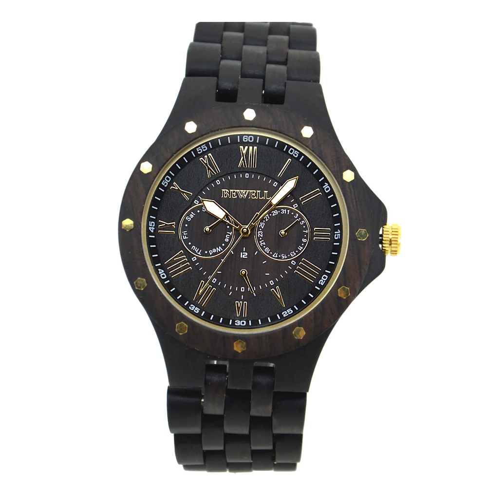 BEWELL WOODEN WATCH