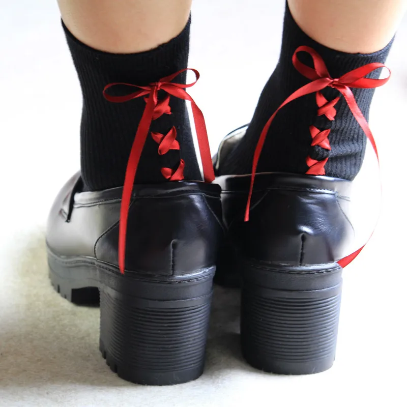 Skarpetki женские носки в стиле хараджуку Streetwea хлопок ветер смычковые носки мягкие девушки Студенческая лента Униформа наборные носки женские