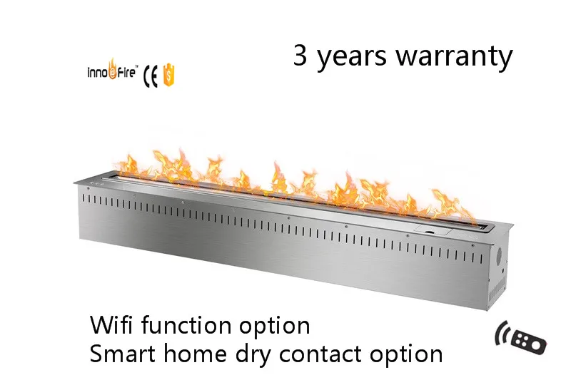 48 дюймов дистанционное управление серебряный или черный умный lareira нержавеющая сталь био камин на этаноле