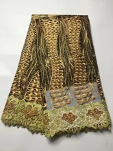 French lace fabric 5yds/pce by dhl gold laces for women event dresses 2017 new arrival high quality nigerian fabrics 4580
