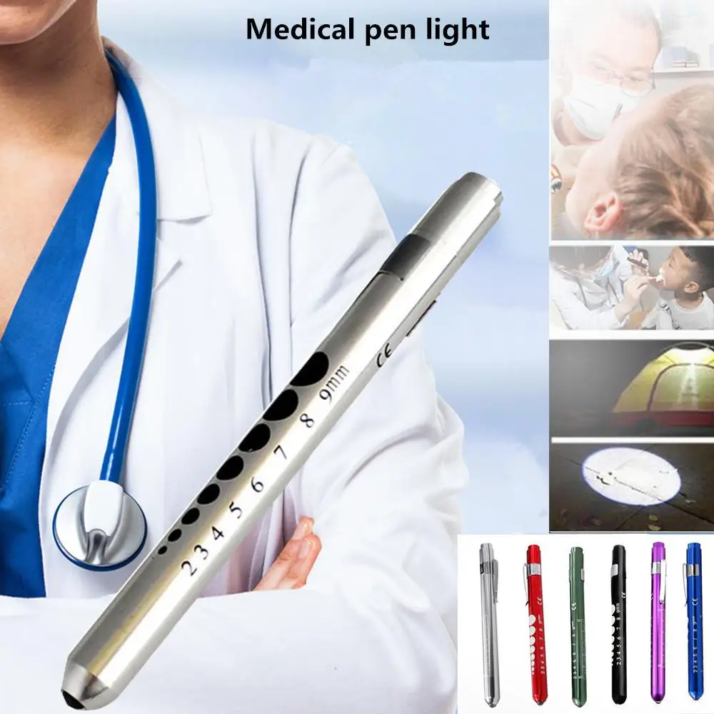 MeterMall LED Portable Medical First Aid Flashlight Pen Light for