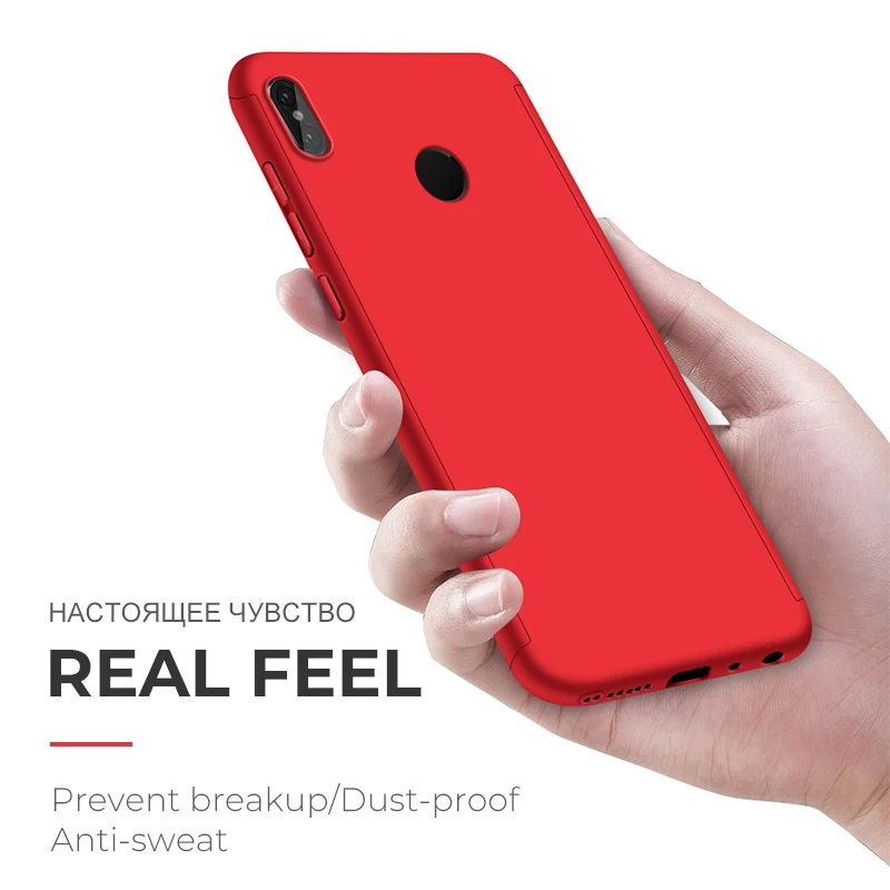 Защитный чехол со стеклом для Xiaomi Redmi 6A 4X 4A 5 5A 6 Note 7 Pro с полной защитой 360