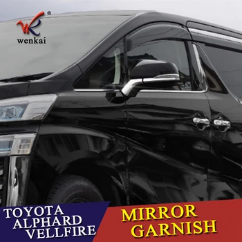 

For Toyota Alphard Vellfire 30 2016-2018 Car Rearview Mirror Trim Covers Stickers Sequins Exterior Decoration Strips Accessories
