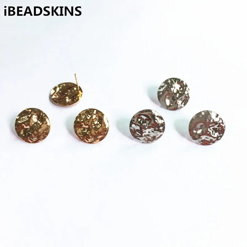 

New arrival! 15mm 100pcs copper round shape Stud earring for earrings accessories,Earring parts,hand Made Jewelry Earring DIY
