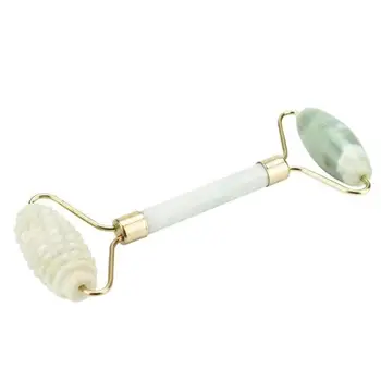 

Jade Cool Face Massager Rolling Wheel Natural Slimming Woman Beauty Green Jade Stone Face Muscle Stimulator Body Care Device