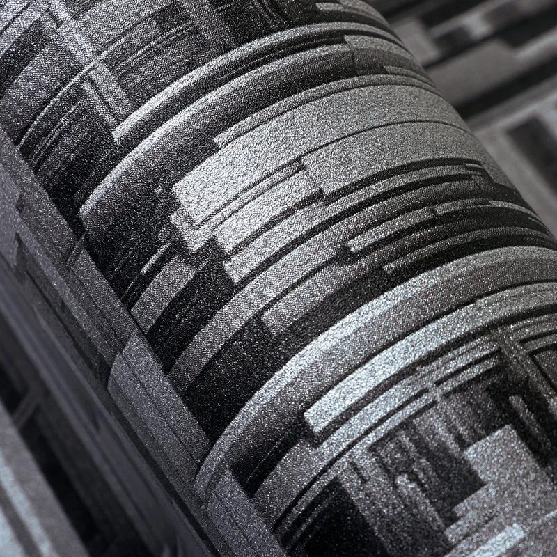 Black Silver,White Metallic Abstract 3d stereoscopic Wallpaper Modern Geometric Vinyl Wall Paper Living room Bedroom background Black Silver,White Metallic Abstract 3d stereoscopic Wallpaper Modern Geometric Vinyl Wall Paper Living room Bedroom background