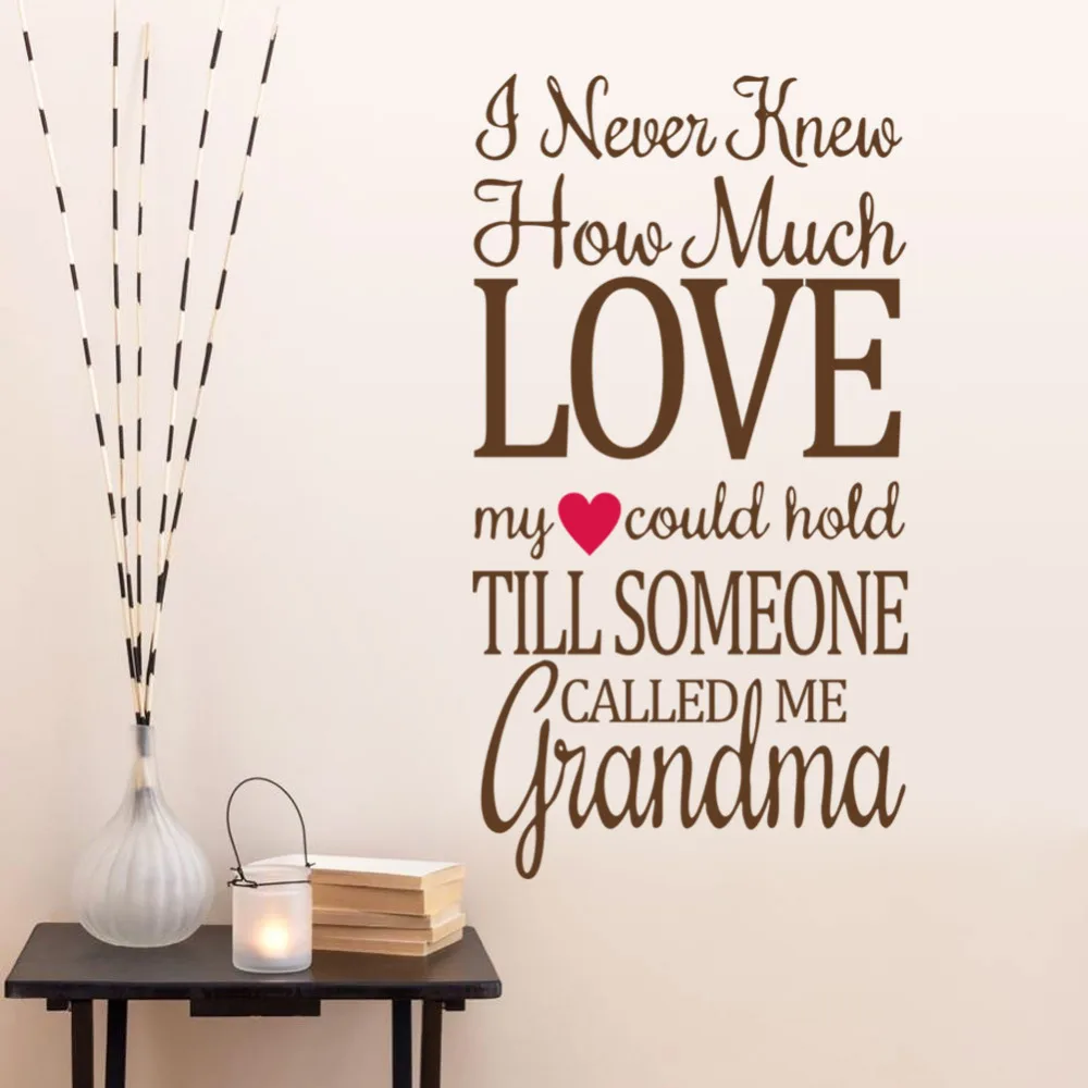 High quality wall sticker Grandma Love Much Decal Art Mural Home
