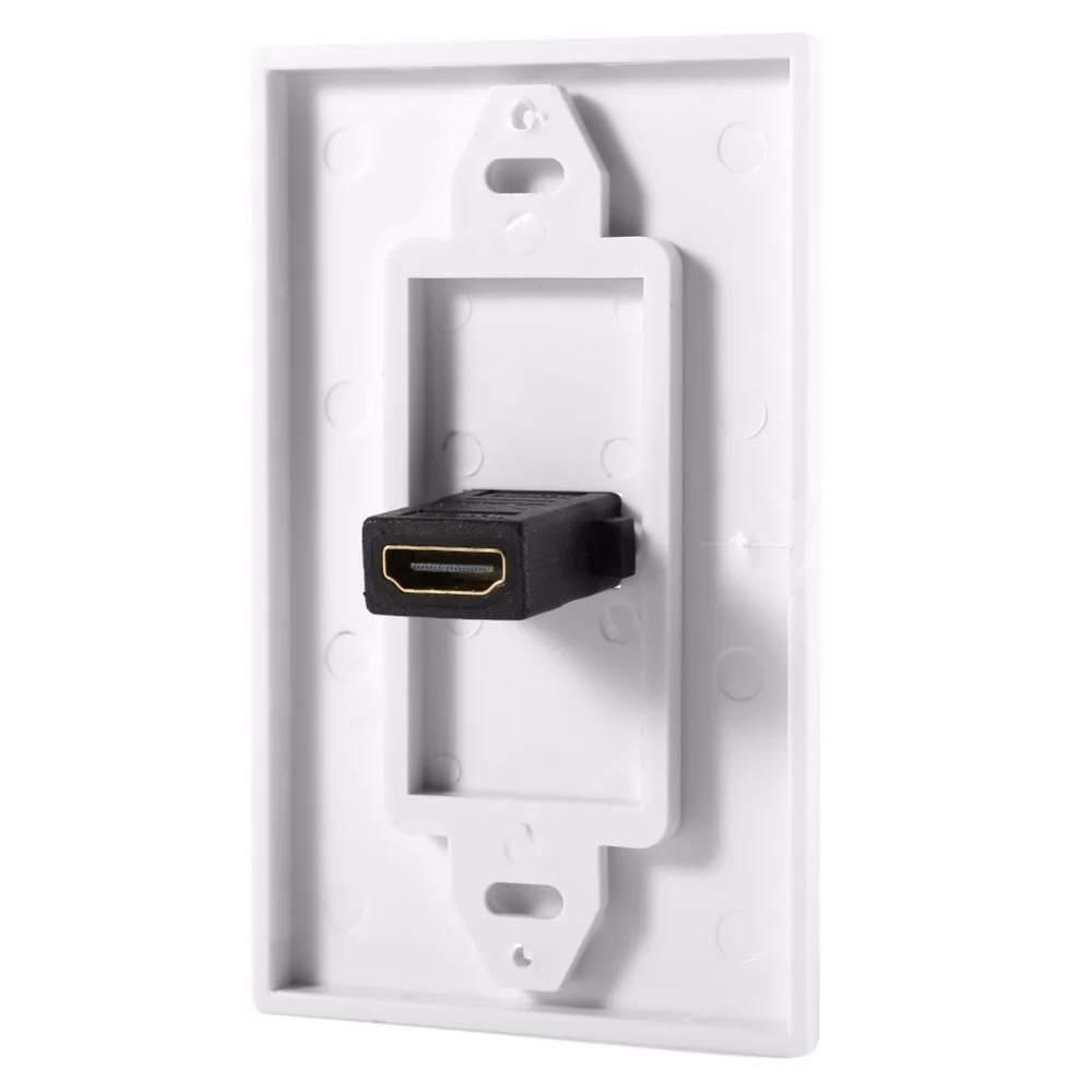 1080P HDMI Wall Plate Panel Cover Coupler Outlet Extender for Home