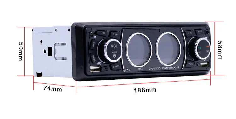 1 Din Bluetooth автомобильное радио авто MP3 стерео аудио плеер с FM радио AUX TF карта U Диск Играть микрофон дистанционное управление Авторадио