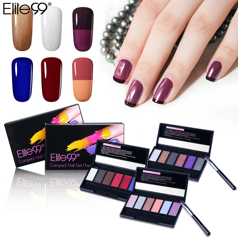 

Elite99 Compact Nail Gel Powder Pearl Color Series Thermal Color-Changing Nail Art Decor Gift Box For DIY Nail Art Design