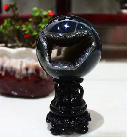 ZSR 904++++++Authentic Uruguay stone Amethyst ball ornaments small hole natural agate smile | Дом и сад