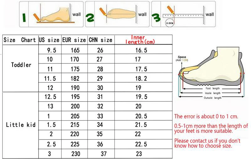 Caterpillar Size Chart