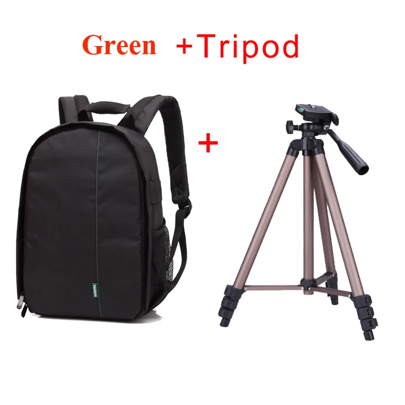 With tripod Открытый небольшой DSLR камера сумка камера видео рюкзак водостойкий Многофункциональный дышащий камеры сумки со штативом - Цвет: With tripod