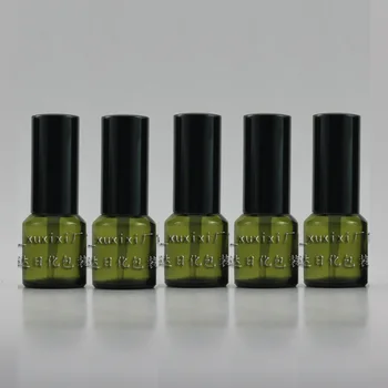 

15ml olive green Glass travel refillable perfume bottle with black aluminum atomiser/sprayer,perfume container,thin bottom