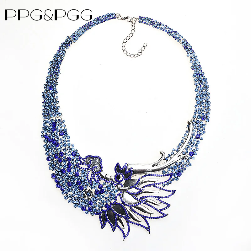 

PPG&PGG Bohemian Vintage Style Geometric Fashion Statement Necklace Collar For Women Charm Wonder Design Weeding Jewelry